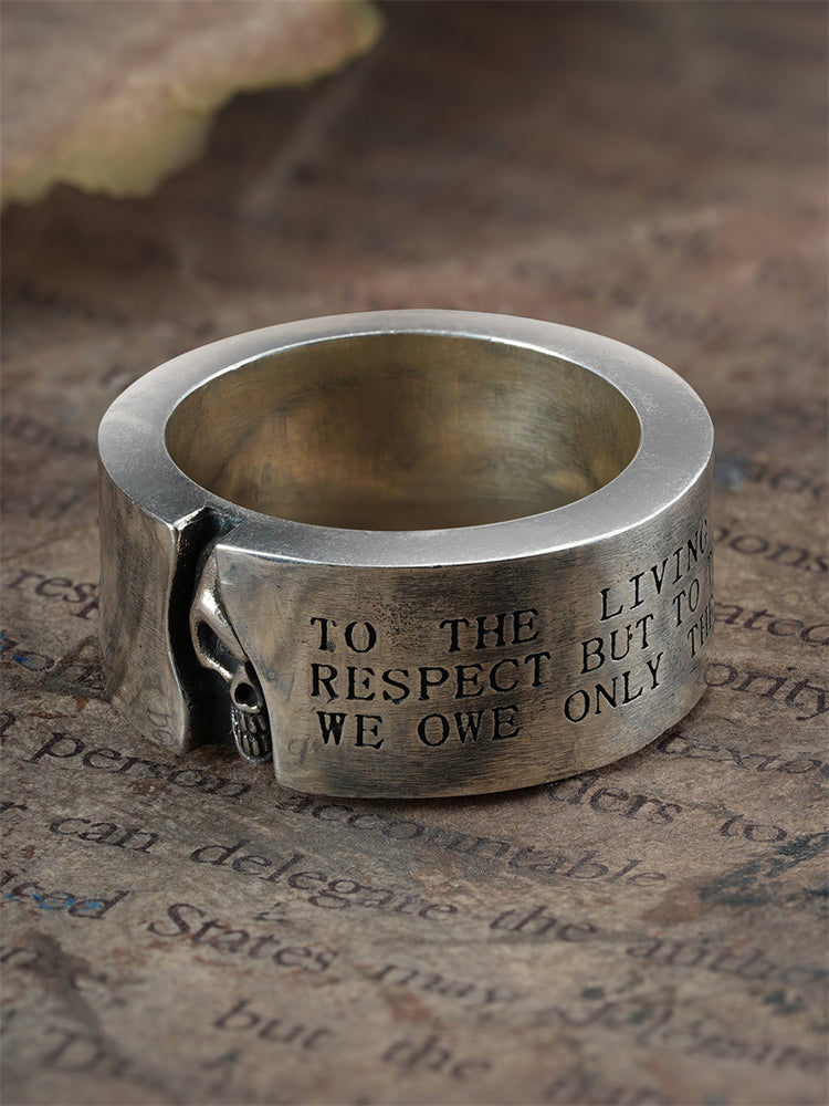 Half skull ring