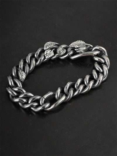 Asymmetric Blackened Rose Bracelet in 925 Silver gobalgoing