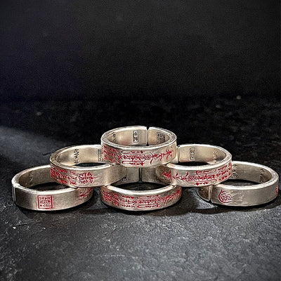 Five Wealth Gods Couple Rings gobalgoing