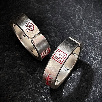 Five Wealth Gods Couple Rings gobalgoing
