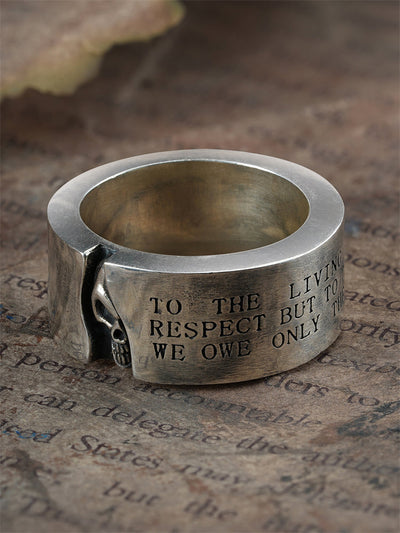 Half-Skull Signet Ring in 925 Silver gobalgoing