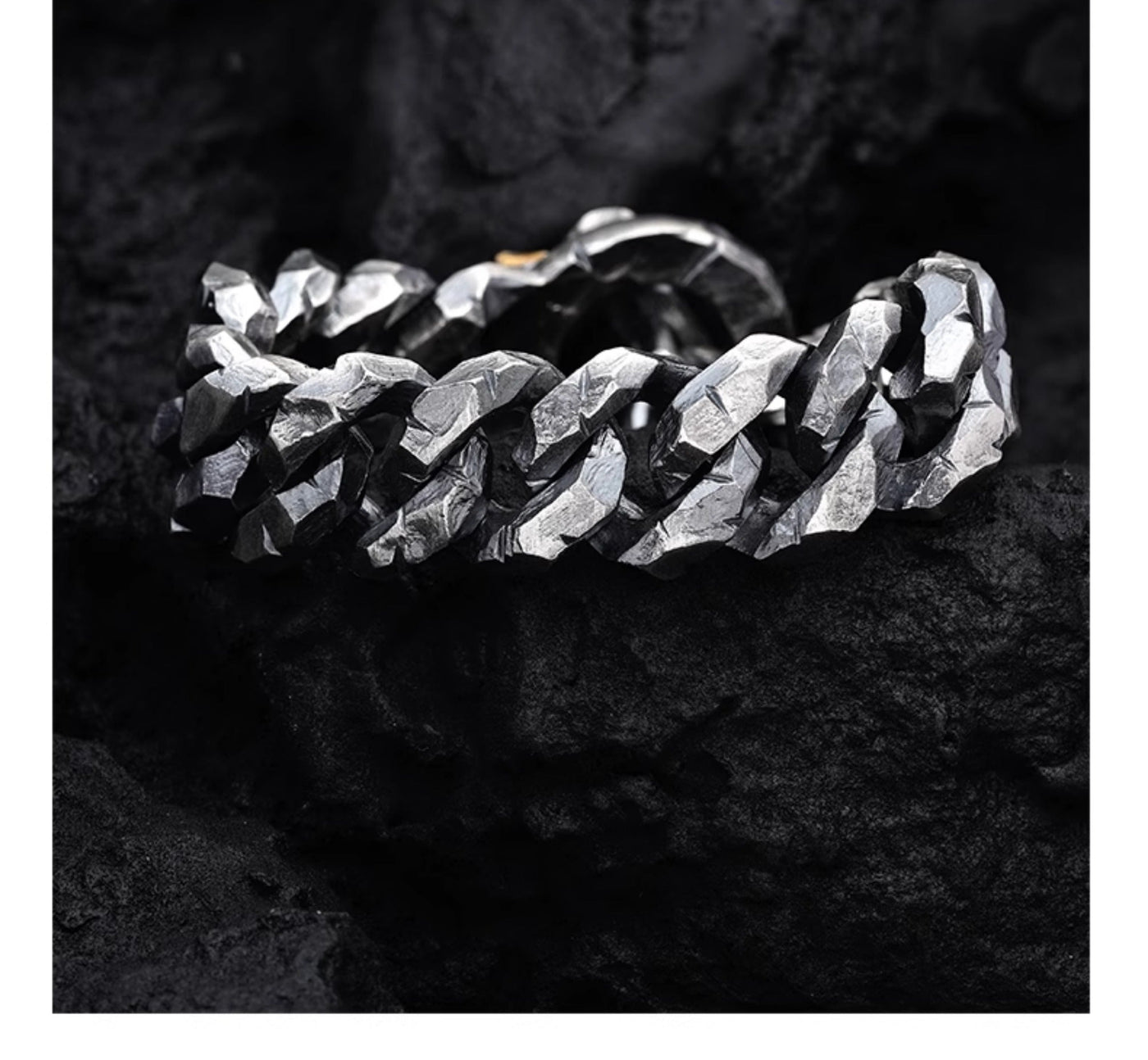 Chiseled 925 Silver Heavy Duty Cuban Chain Bracelet gobalgoing