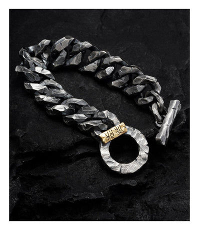 Chiseled 925 Silver Heavy Duty Cuban Chain Bracelet gobalgoing
