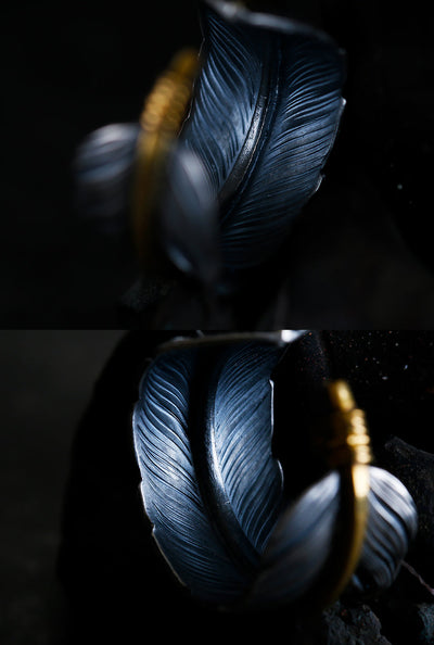 Kinetic Feather Signet Ring in 999 Silver (~11g) gobalgoing