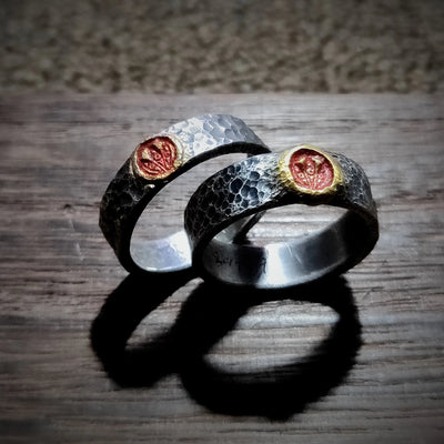Gold-Marked Meteorite Ring My Store