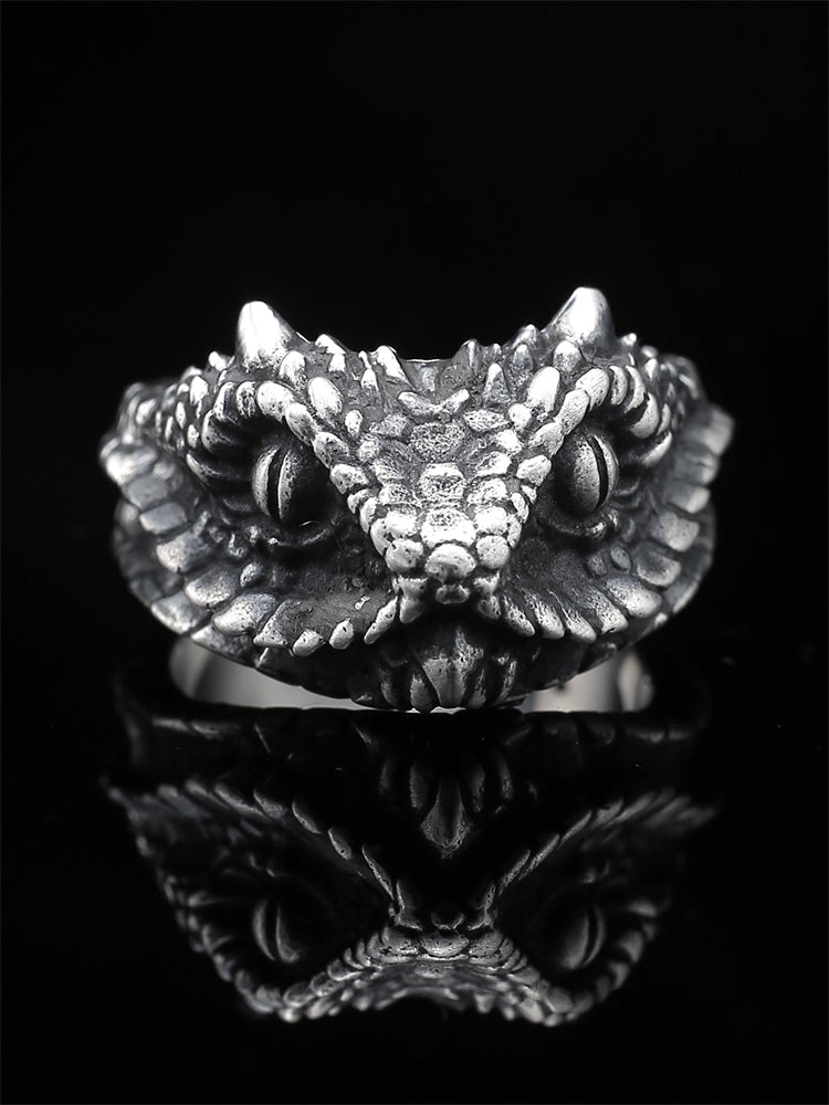 Rattlesnake Head Ring in 925 Silver gobalgoing