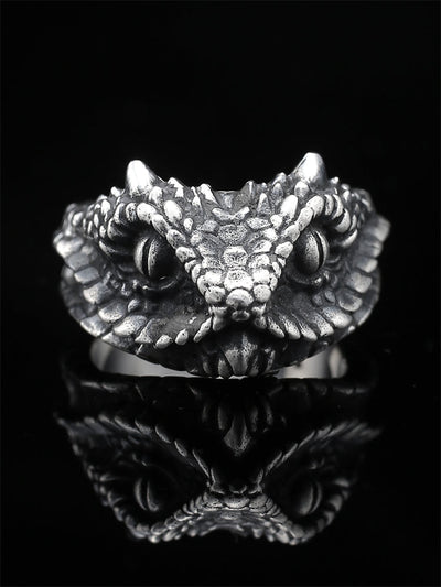 Rattlesnake Head Ring in 925 Silver gobalgoing