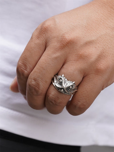 Rattlesnake Head Ring in 925 Silver gobalgoing