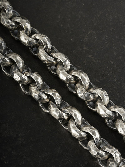 Rotating Talisman Bead Necklace in Hand-Chiseled 925 Silver gobalgoing
