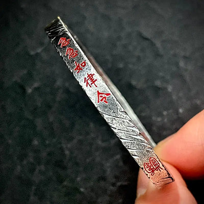 Taoist Tianpeng Ruler Bracelet: Gold-Silver Inlay Craft & Taoist Rune Carvings gobalgoing