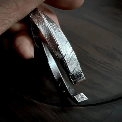 Tianpeng Ruler Bracelet: Taoist Rune Gold-Silver Inlay Retro Protection Bangle gobalgoing